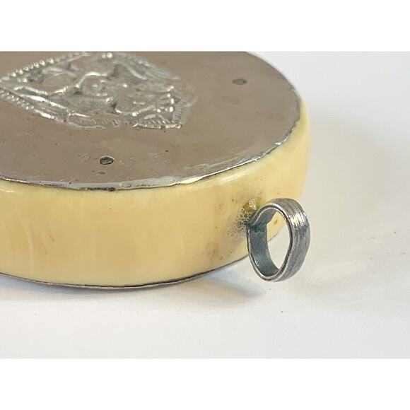 Rajasthan India Hindu Vtg Tribal Sterling Repousse Pendant Handmade Artisan - Picture 7 of 7